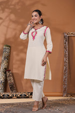 Super premium quality embroidered kurta pant set