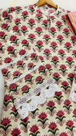 Gorgeous kurta pant set with beautiful lace detailing