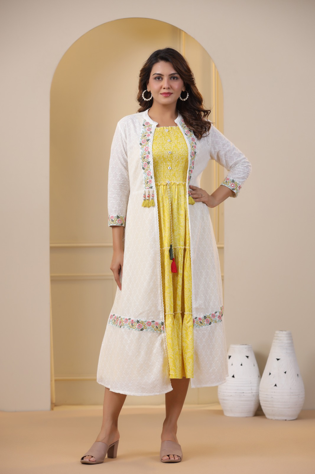 Pure cotton pretty pretty shifli jacket dress