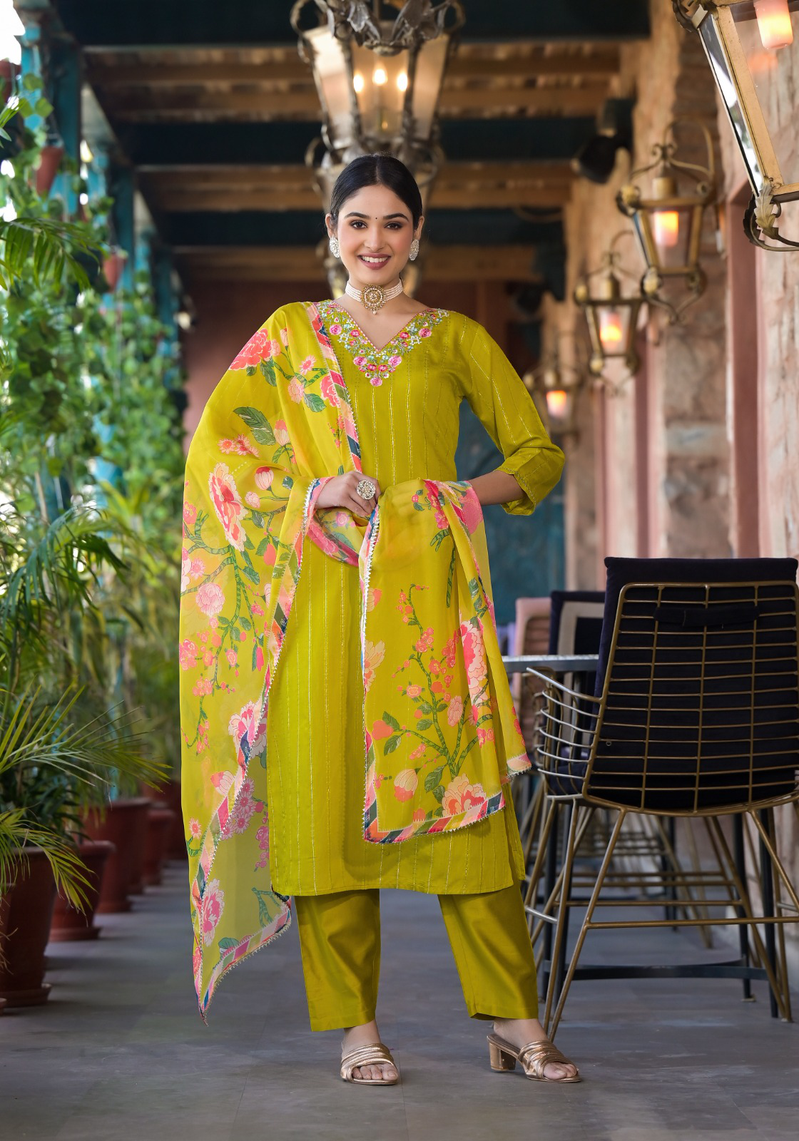 Modal chanderi suit set