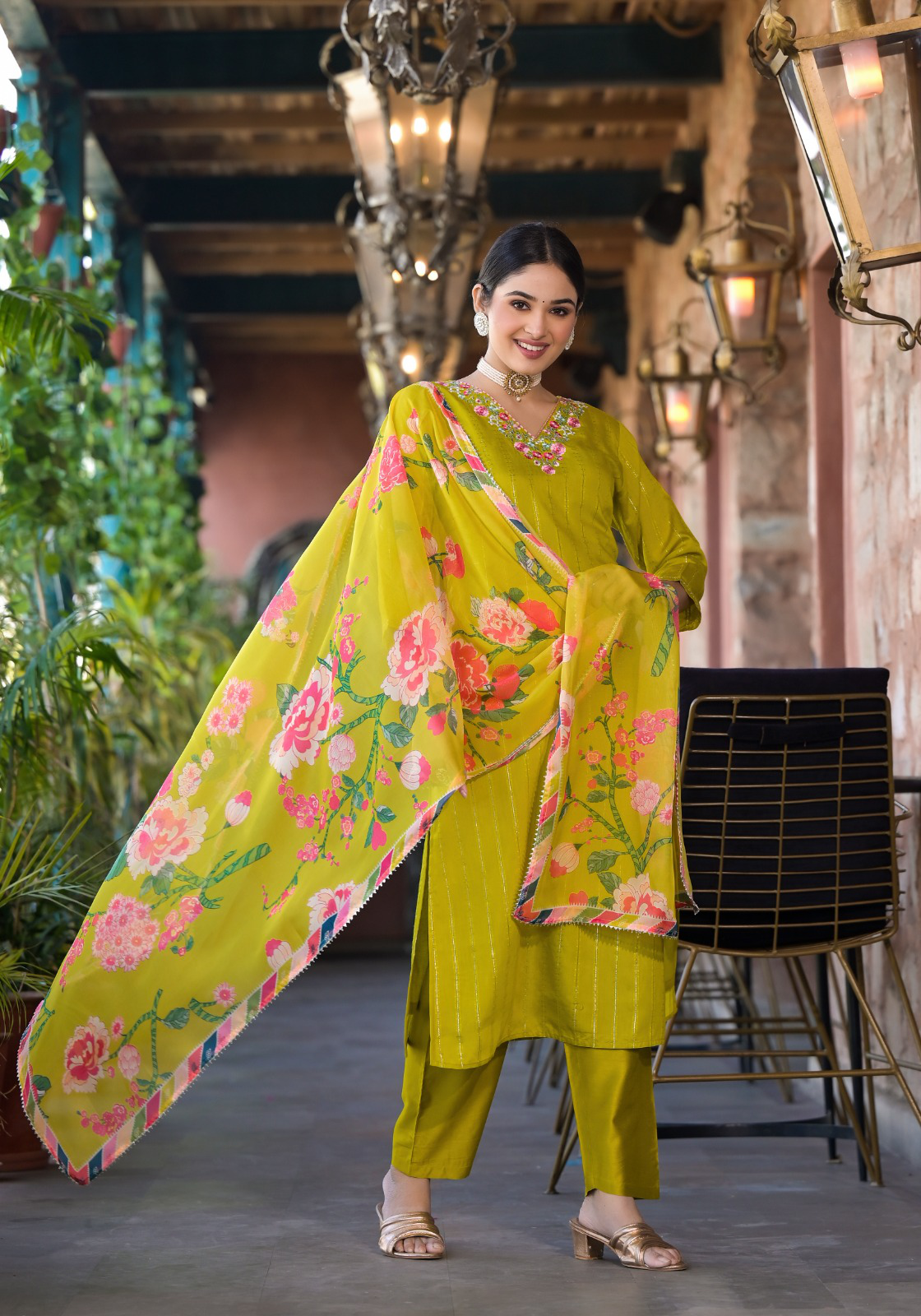 Modal chanderi suit set