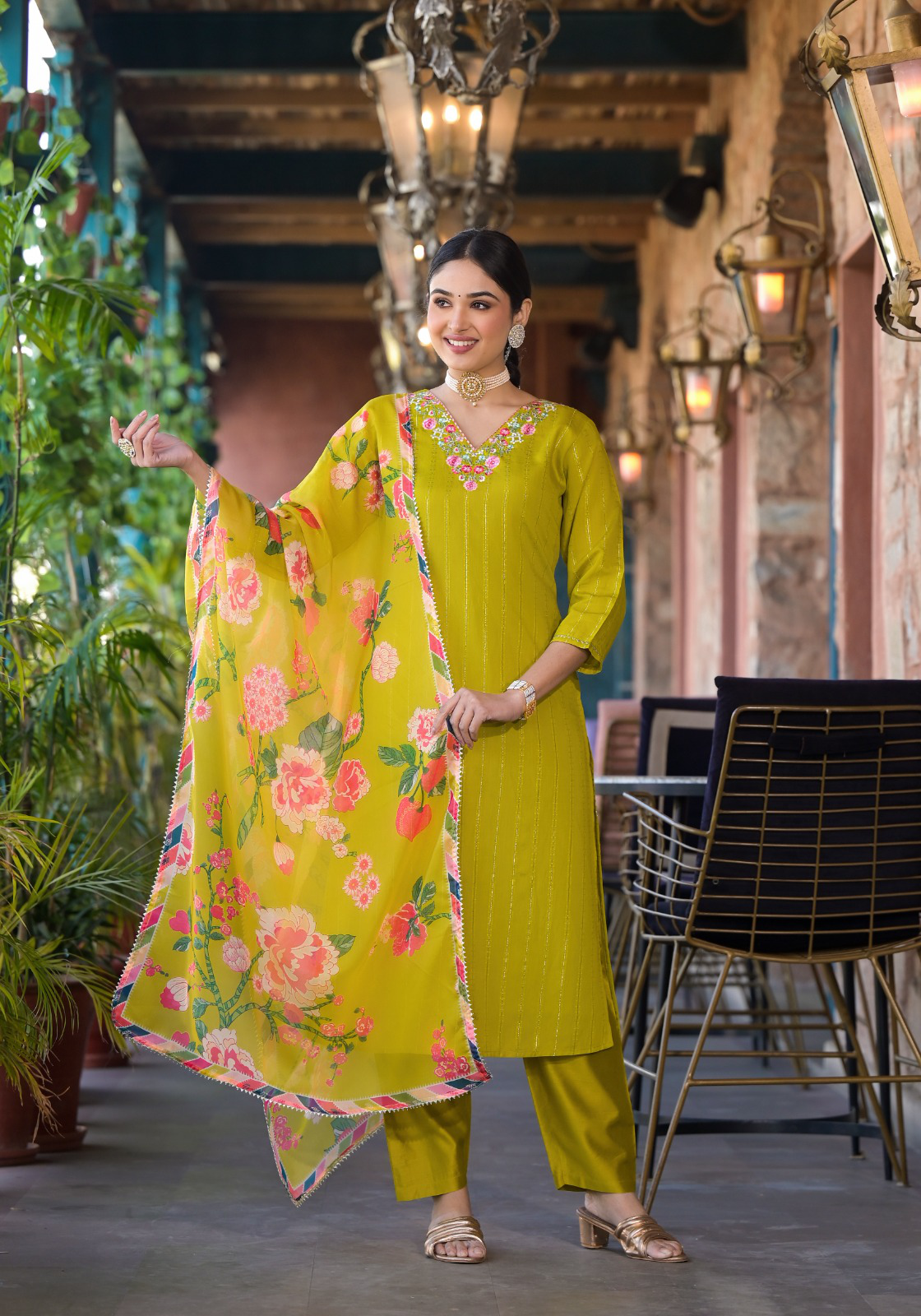 Modal chanderi suit set