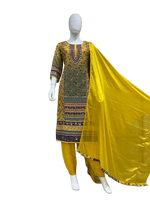 The hottest selling premium muslin silk set with total detailing all over the kurta