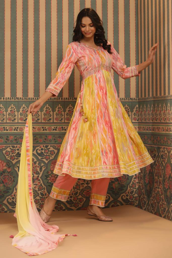 Pretty pretty pure cotton Anarkali suit