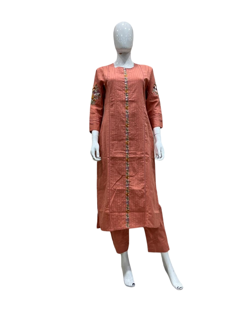 Beautiful cotton embroidered kurta pant