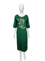 Premium silk embroidered kurta