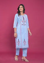 Premium embroidery Dobby cotton kurta pant