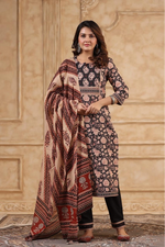 Gorgeous katha stitch cotton suit set