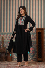 Heavy rayon zari work suit set