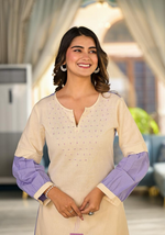 Premium linen cotton embroidered set