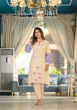 Premium linen cotton embroidered set