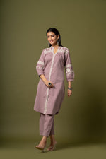 Super chic style flex cotton embroidered kurta pant