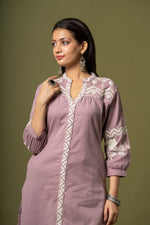 Super chic style flex cotton embroidered kurta pant