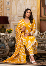 Best selling in super stunning cotton suit set with lace detailing