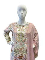 Beautiful n premium cotton suit beautiful highlighted with zari work