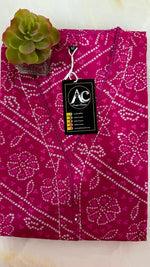 Premium bandhani cotton kurta