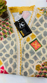 Gorgeous cotton suit with beautiful mul cotton dupatta