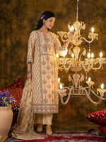 Beautiful suit set paired with mul cotton dupatta