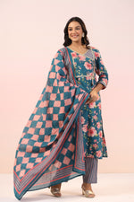 Beautiful angrakha cotton suit set