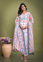 Beautiful n pretty pretty weaved linen cotton suit set