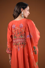 Premium muslinfully embroidered with designer back paired with a soft orgenza dupatta with lace detailing