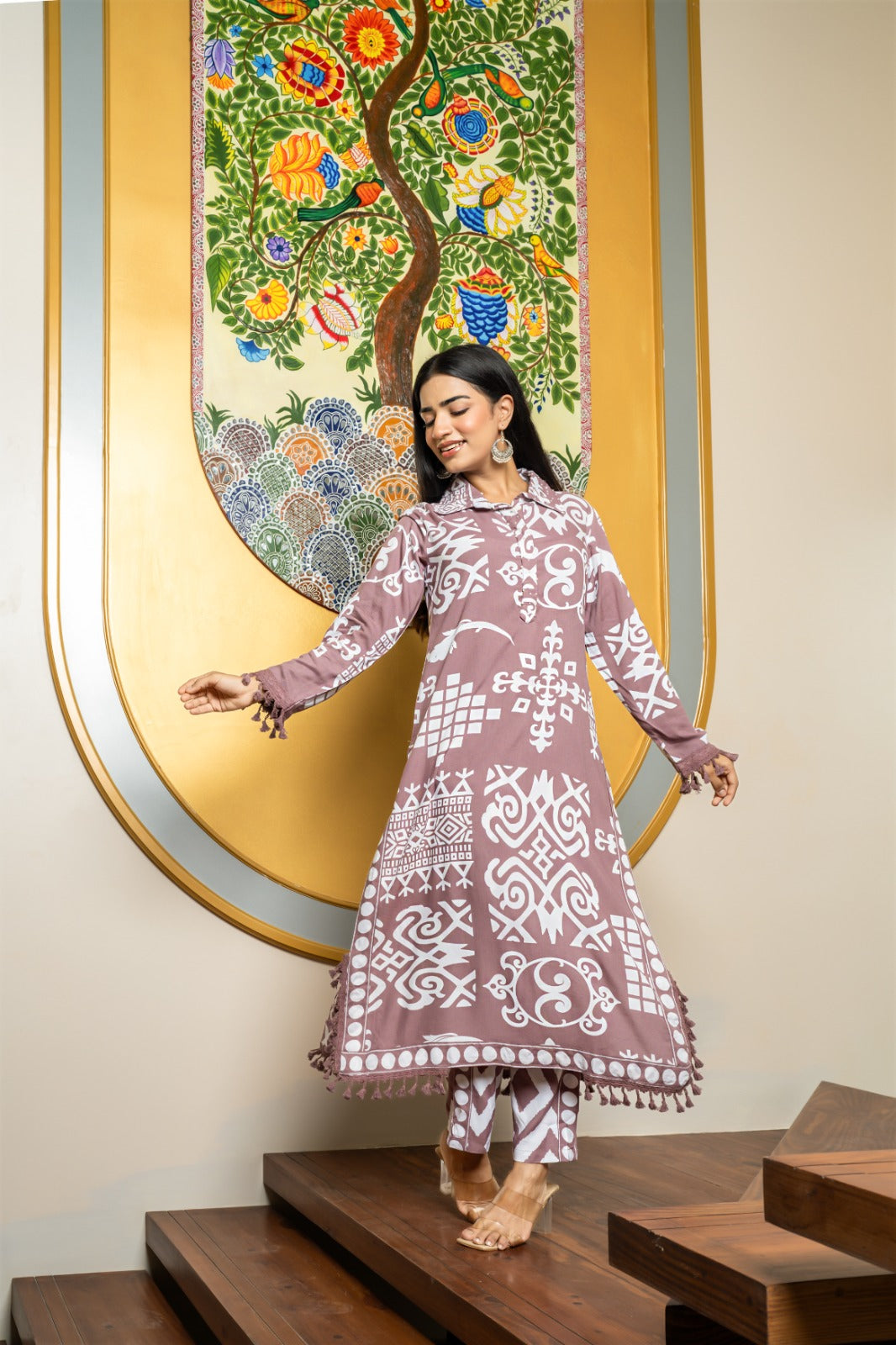 Heavy rayon beautiful kurta pant with pearl detailing