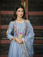 Stunning Mul chanderi suit with beautiful embroidery