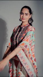 Stylish n elegant pure muslin kaftan set