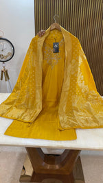 Premium dola silk with beautiful hand work