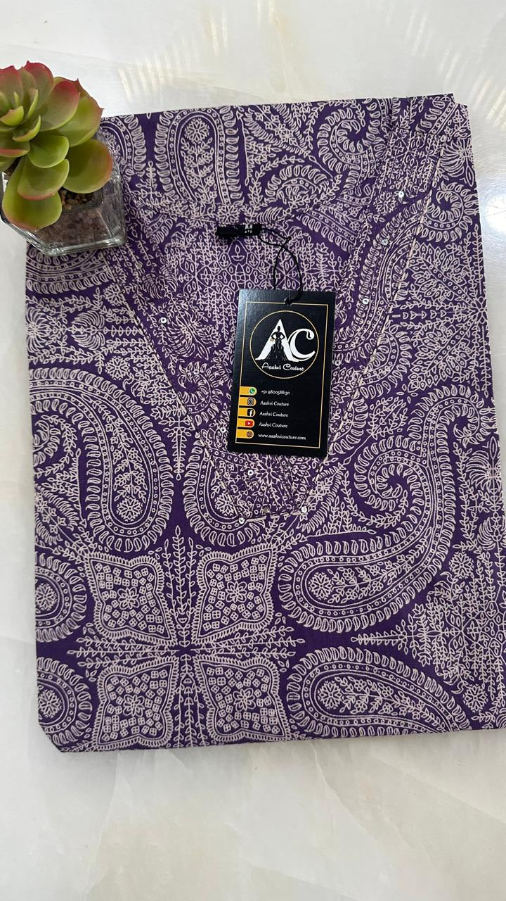 Gorgeous paisley cotton kurta