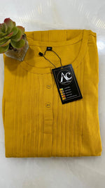 Beautiful yellow cotton kurta