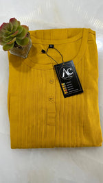 Beautiful yellow cotton kurta