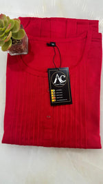 Beautiful red cotton kurta