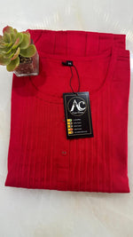 Beautiful red cotton kurta