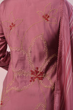 Muslin embroidered suit set