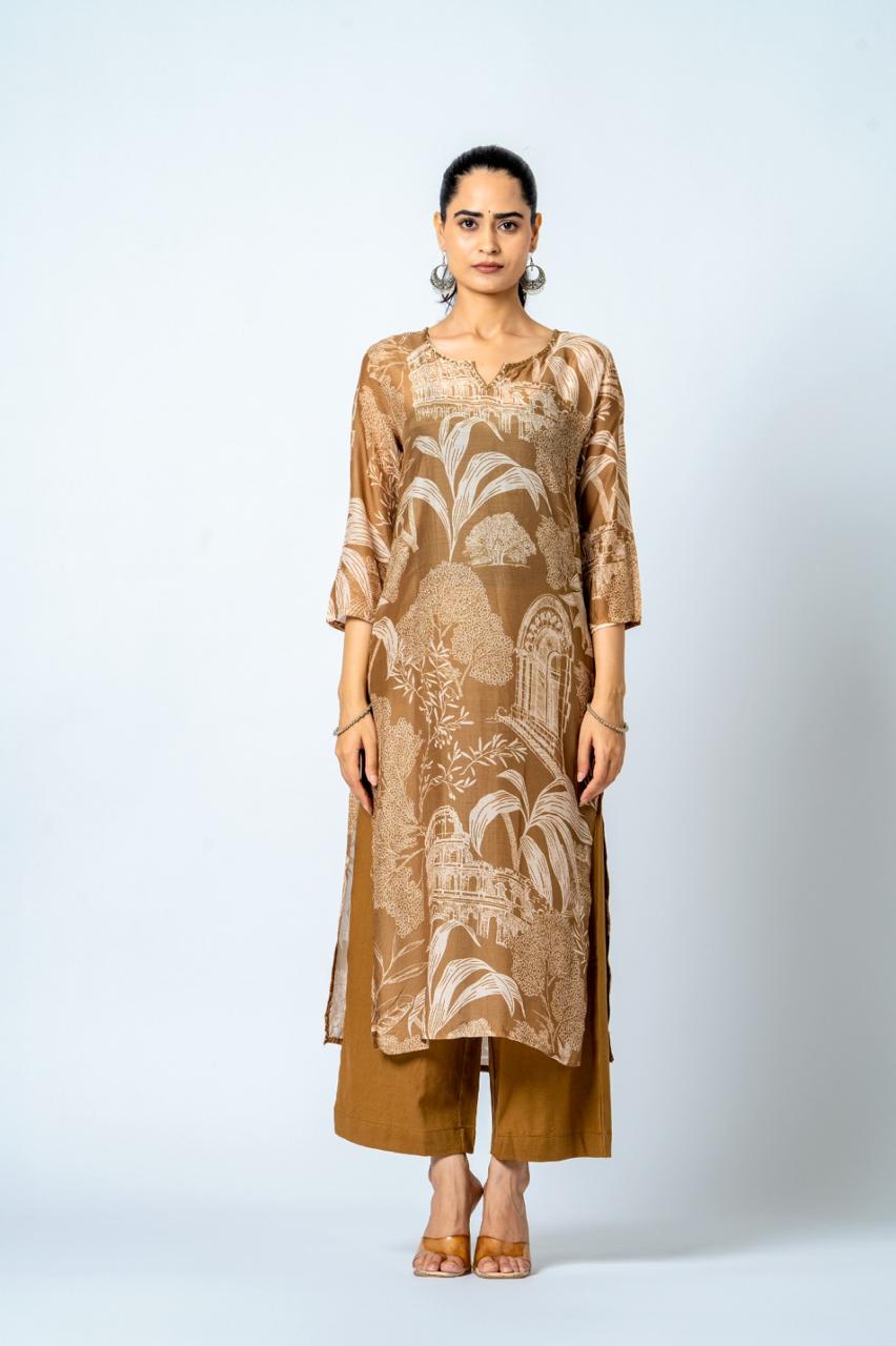 Premium designer mul silk co ord set