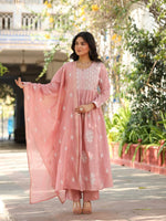 Beautiful chikankari cotton shimmer suit set