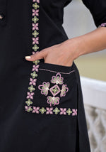 Beautiful embroidery cotton kurta pant