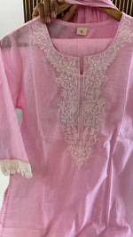 Premium cotton embroidered suit set