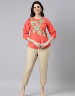 Premium cotton embroidered cotton Co ord set