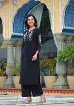 Premium cotton embroidered kurta pant