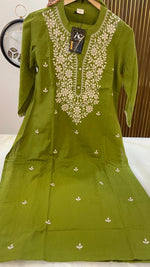 Pure embroidered cotton suit set