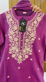 Restocked ! Pre book Now! Pure embroidered cotton suit set!