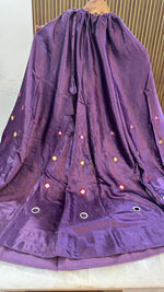 Beautiful gaji mirror embellished skirt in purple (can fit upto 42-43 waist)