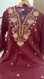 Premium cotton embroidered suit set