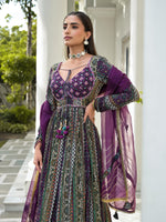 Premium festive wear dola silk lining Anarkali gown with dupatta !!