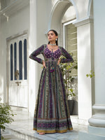 Premium festive wear dola silk lining Anarkali gown with dupatta !!