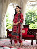 Pretty organza festive wear suit