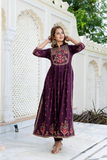 Pretty heavy rayon kurta pant in wine colour