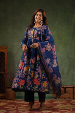 Gorgeous orgenza anarkali suit set paired with Orgenza dupatta